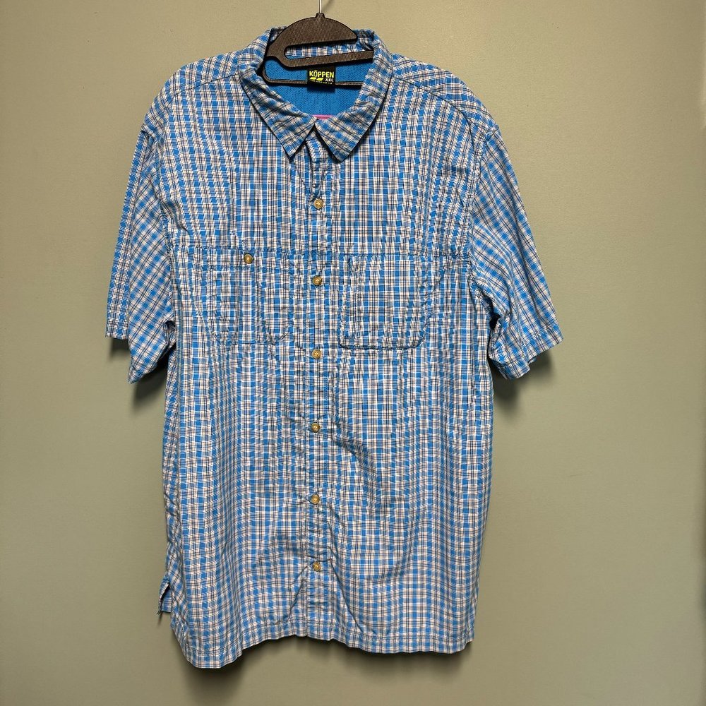 Koppen Plaid Shirt Men's‎ 2XL Lightweight Breathable Casual
